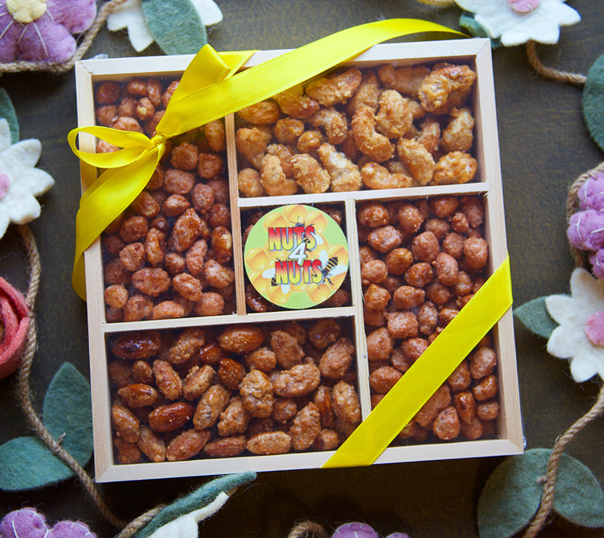 Honeybees 5 Compartment Wood Gift Box