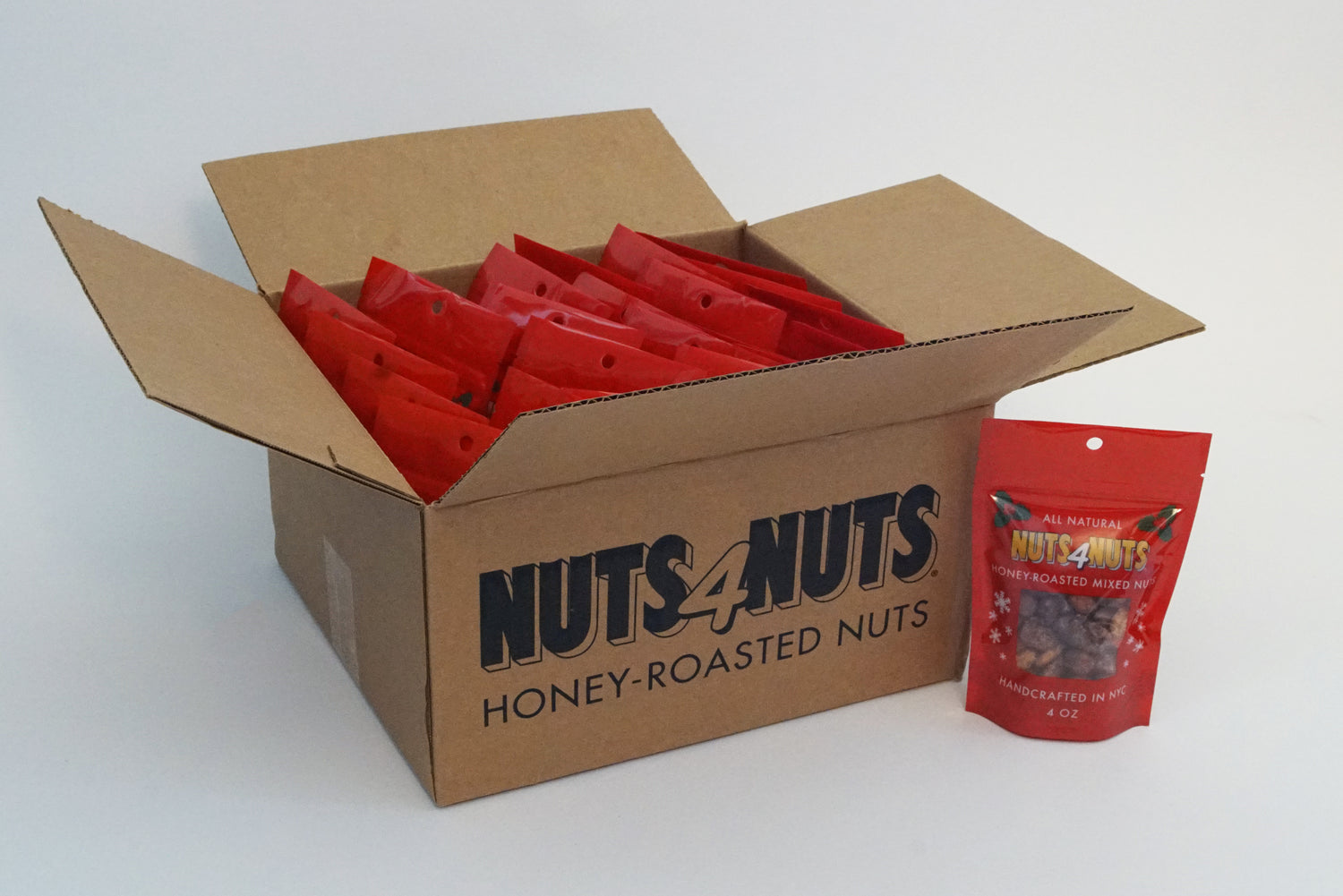 Honey-Roasted Mixed Nuts in 4 oz Resealable Holiday Pack