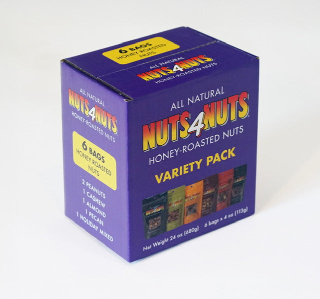 Variety 6-Pack Honey-Roasted Nuts