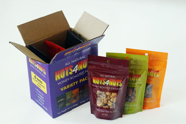 Variety 6-Pack Honey-Roasted Nuts
