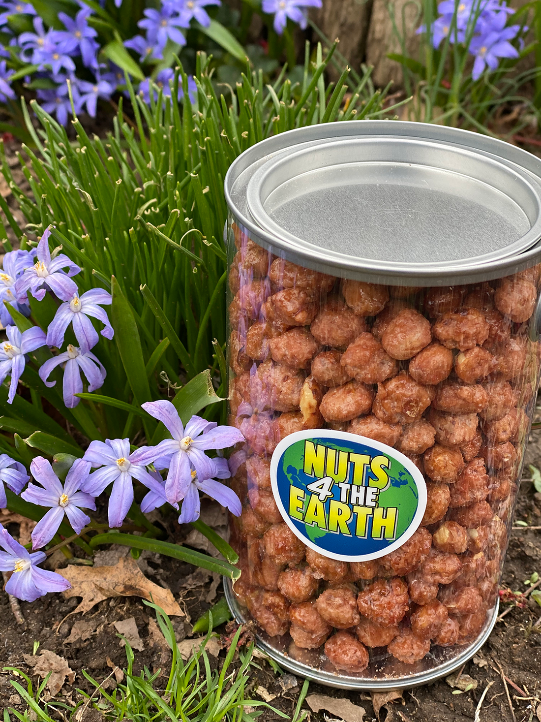REUSABLE 1 QUART NUTS 4 THE EARTH GIFT TIN IN GIFT BOX