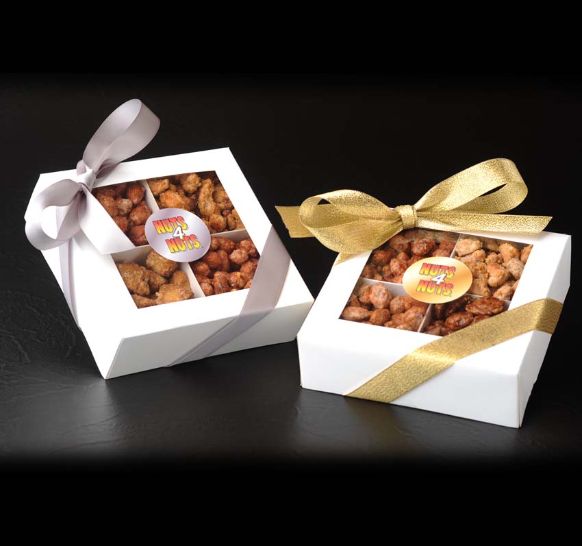 4-Compartment Premium Gold or Silver Gift Box