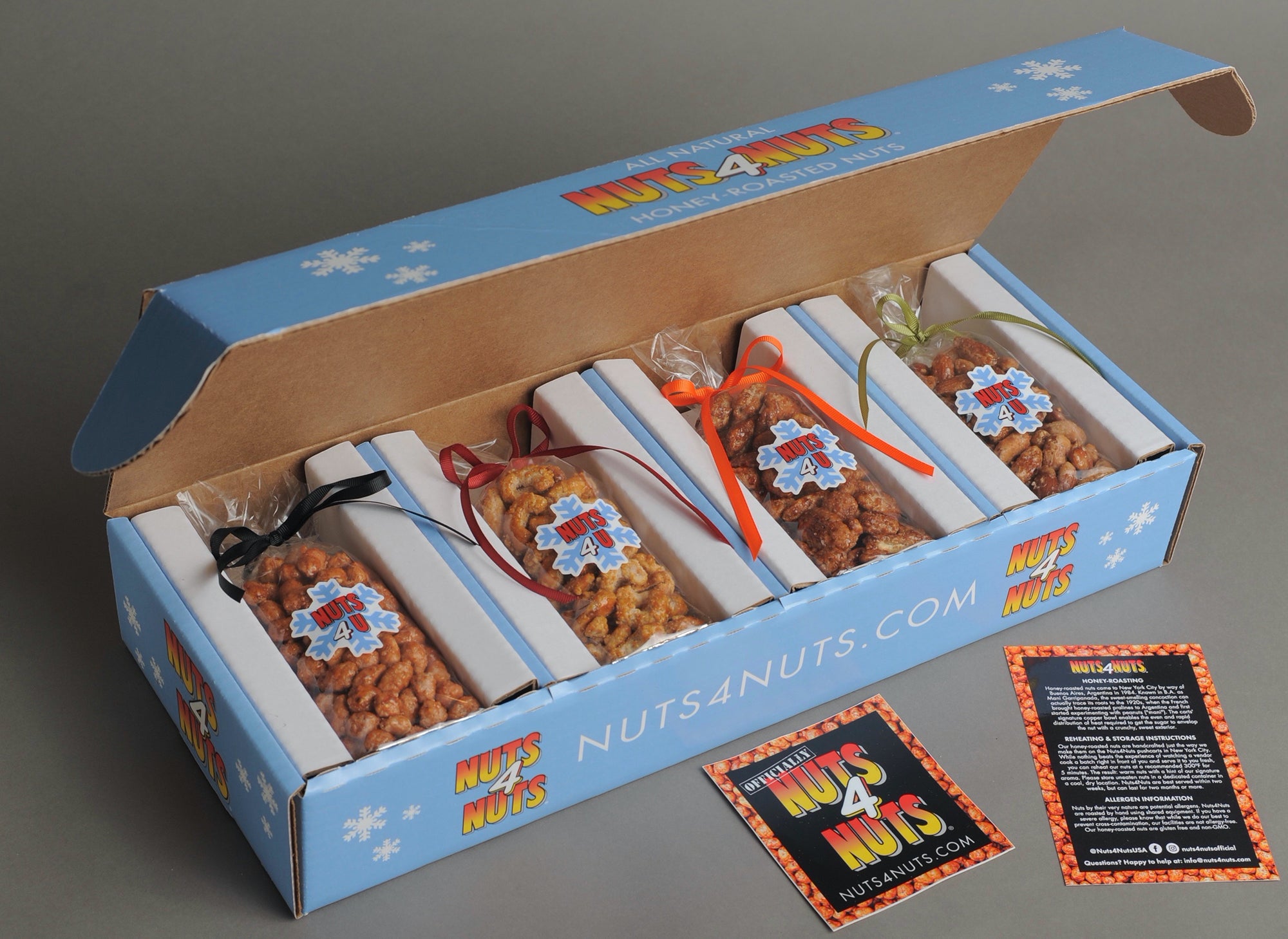 Four Pack - N4N Classics 4 Assorted Nuts 4 U Snowflake Gift Bags